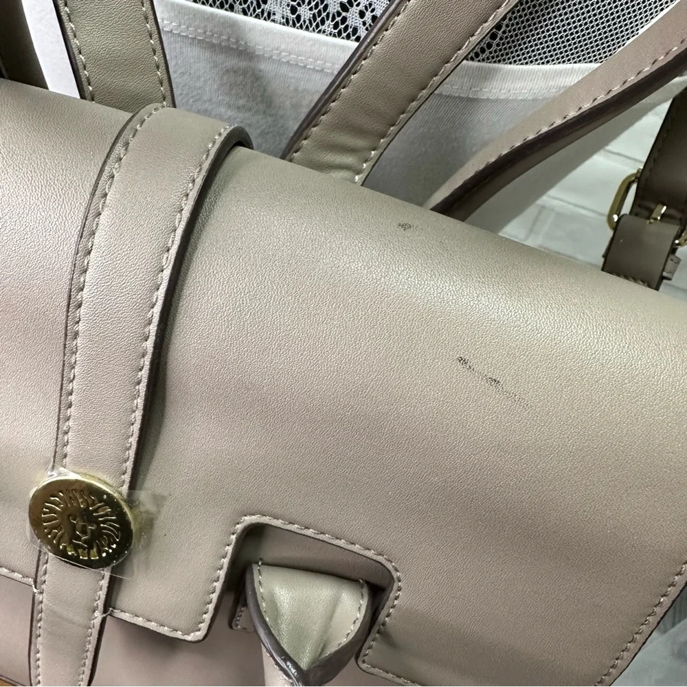 Anne Klein Backpack Purse Taupe Gray - Picture 5 of 16